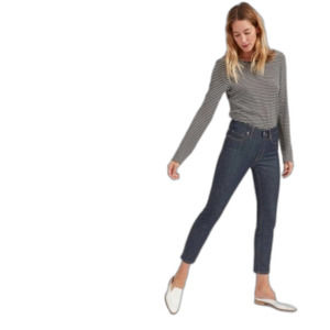 EVERLANE Mid Rise Skinny Ankle Jean 26 Dark Indigo